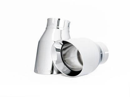 AWE Tuning Audi B9 A5 Track Edition Exhaust Dual Outlet - Chrome Silver Tips (Includes DP)