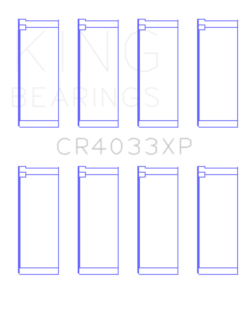 King Honda F20C/F22C / 97-01 H22A4 (Size 0.25) Rod Bearing Set
