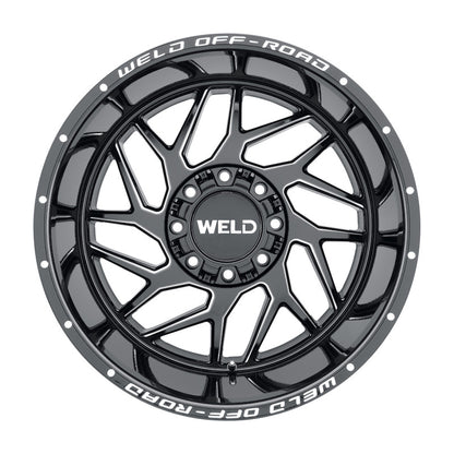 Weld Off-Road W117 20X9 Fulcrum 8X180 ET20 BS5.75 Gloss Black MIL 124.3