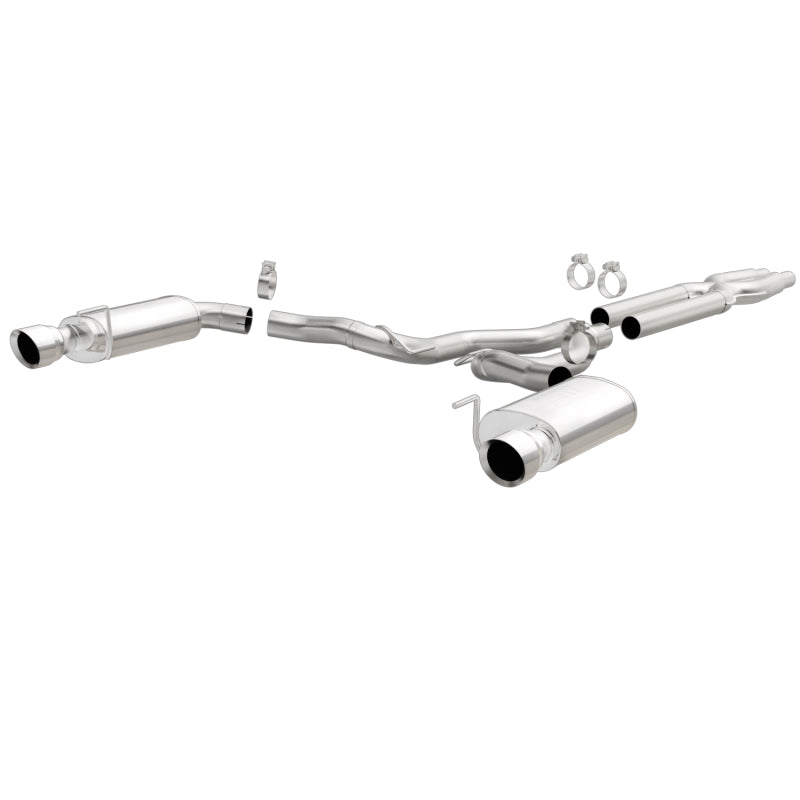 MagnaFlow Cat Back, SS, 3in, Street, Dual Split Pulido 4.5in Tips 2015 Ford Mustang GT V8 5.0L