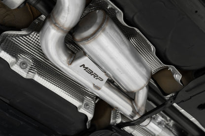 MBRP 2022 Volkswagen Golf R MK8 3 pol Cat-Back Quad Split Válvula traseira Excluir escapamento