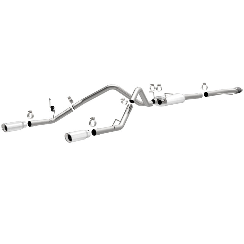 Magnaflow 14 Chevy Silverado V8 5.3L CC/EC Cabina Salida trasera doble dividida Escape de acero inoxidable Cat Back Perf