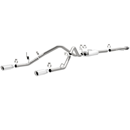 Magnaflow 14 Chevy Silverado V8 5.3L CC/EC Cabina Salida trasera doble dividida Escape de acero inoxidable Cat Back Perf