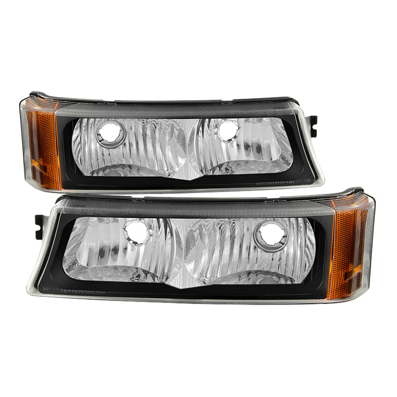 Xtune Chevy Silverado 03-06 LED Bumper Lights Black CBL-JH-CSIL03-AM-B