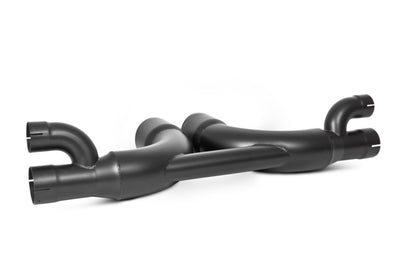 MBRP 14-15 Porsche GT3/GT3RS 3in Center Silenciador Bypass 4in Tips - Revestimiento negro