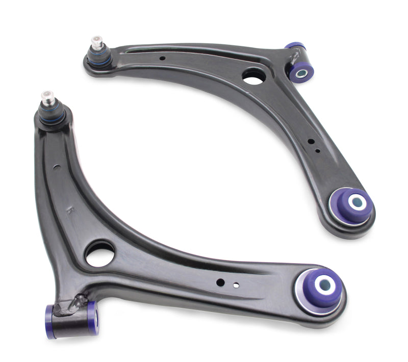 SuperPro 2008 Mitsubishi Lancer GTS conjunto de braço de controle inferior dianteiro c/ buchas - c/ rodízio positivo