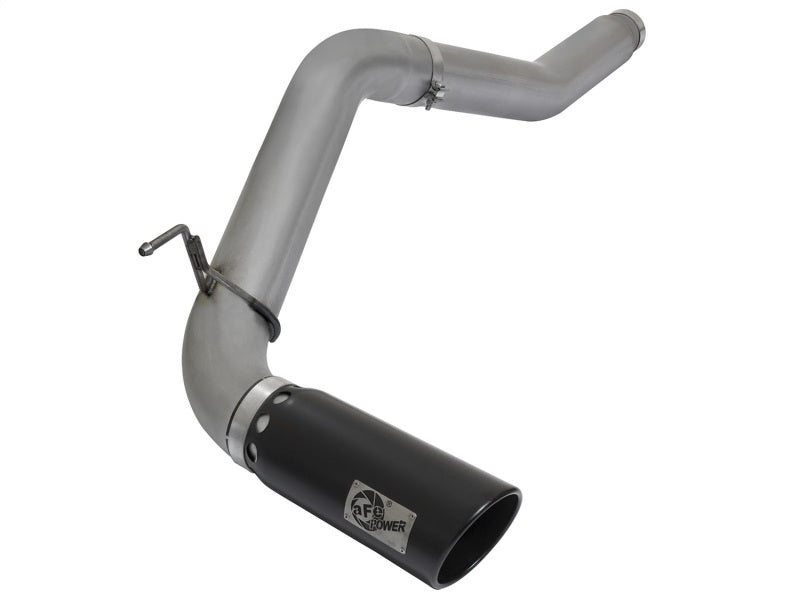 aFe LARGE BORE HD 5in DPF-Back SS Escape con punta negra 2016 Nissan Titan 5.0L V8 (td) CC SB