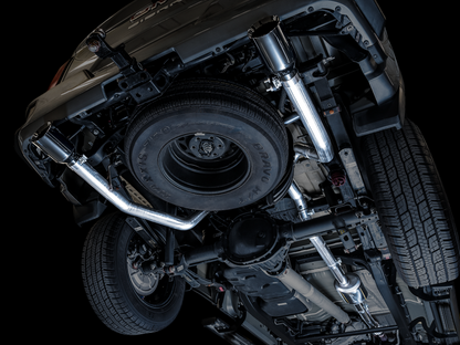 AWE Tuning 4th Gen GM 1500 5.3L 0FG Catback Split Rear Exit (Pára-choque plano) - Ponteiras duplas de diamante