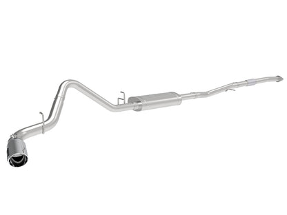 afe Apollo GT Series 19-20 GM 1500 2.7L (t) 409 SS CB Sistema de escape com ponta polida