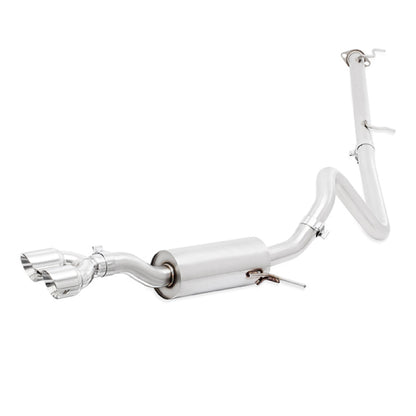 Mishimoto 14-16 Ford Fiesta ST 1.6L 2.5in Escape Cat-Back de acero inoxidable con puntas pulidas