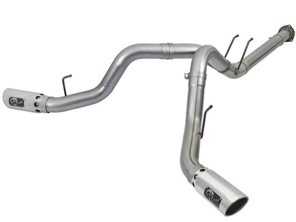 aFe POWER 4in DPF-Back SS Sistema de Exaustão 2017 Ford Diesel Trucks V8-6.7L (td)