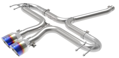 aFe Takeda 2-1/2in 304 SS Axle-Back Exhaust com Blue Flame Tips 17-20 Honda Civic Sport L4-1.5L (t)