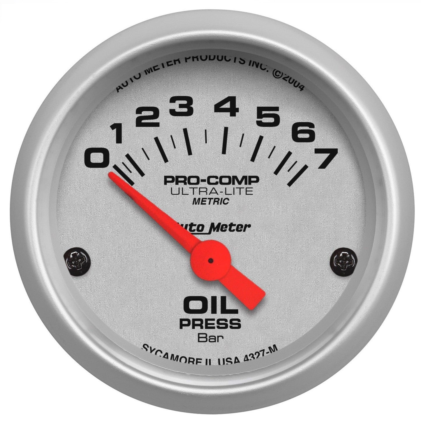 AutoMeter - 2-1/16" OIL PRESSURE, 0-7 BAR, AIR-CORE, ULTRA-LITE (4327-M)