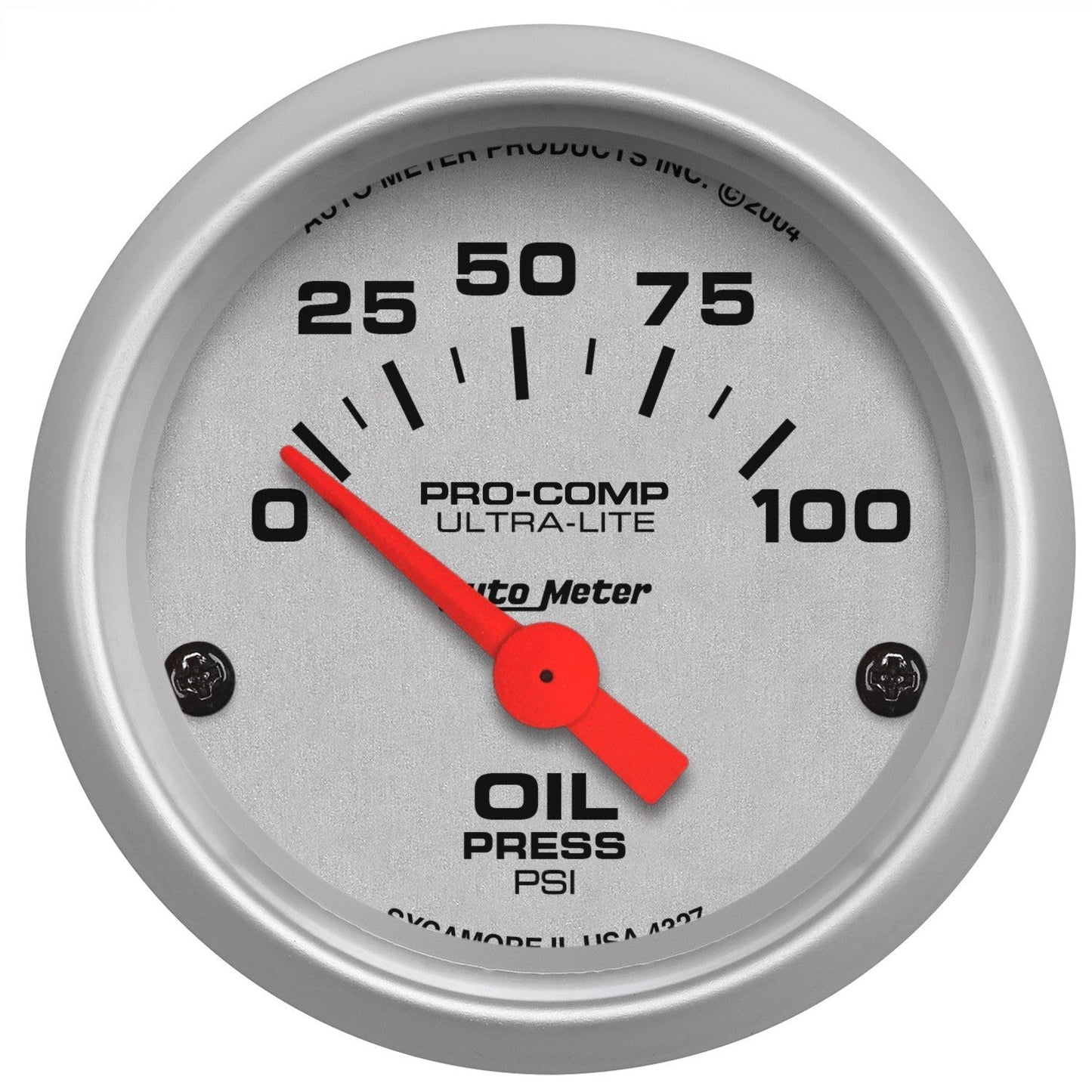 AutoMeter - 2-1/16" OIL PRESSURE, 0-100 PSI, AIR-CORE, ULTRA-LITE (4327)