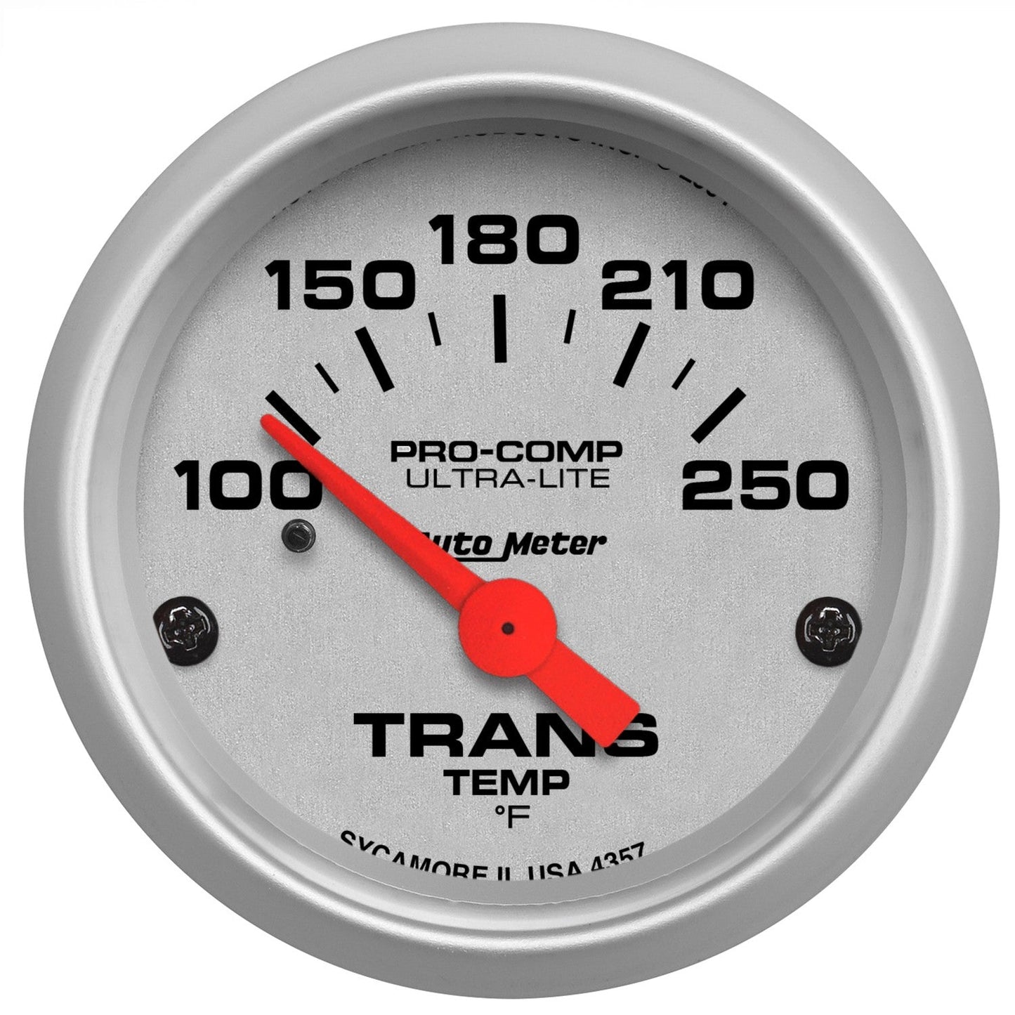 AutoMeter - 2-1/16" TEMPERATURA DE TRANSMISSÃO, 100-250 °F, AIR-CORE, ULTRA-LITE (4357)