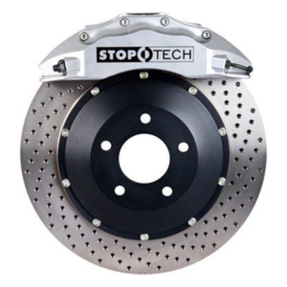 StopTech 08-13 BMW M3/11-12 1M Coupe Front BBK w/ Silver ST-60 Calipers Drilled 380x35mm Rotor