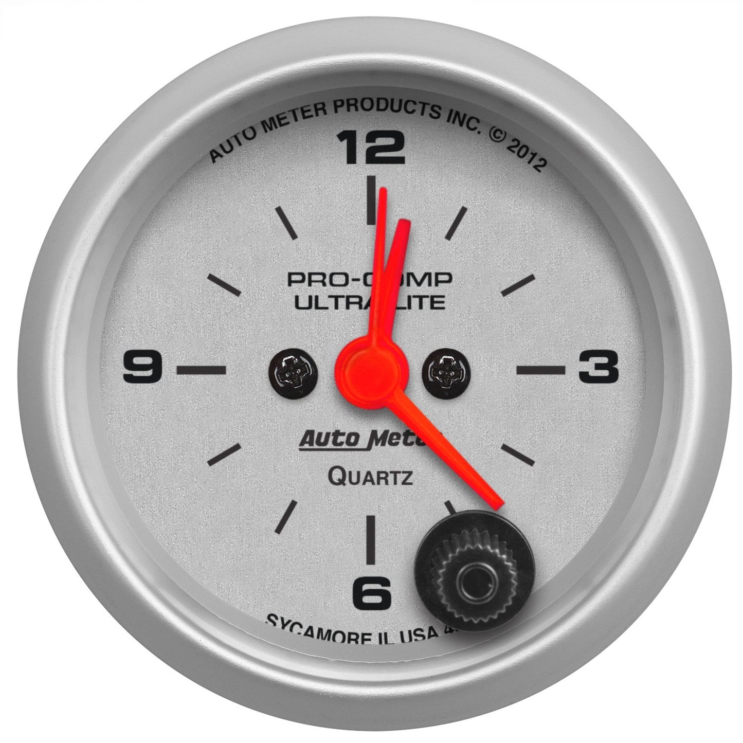 AutoMeter - 2-1/16" CLOCK, 12 HOUR, ULTRA-LITE (4385)