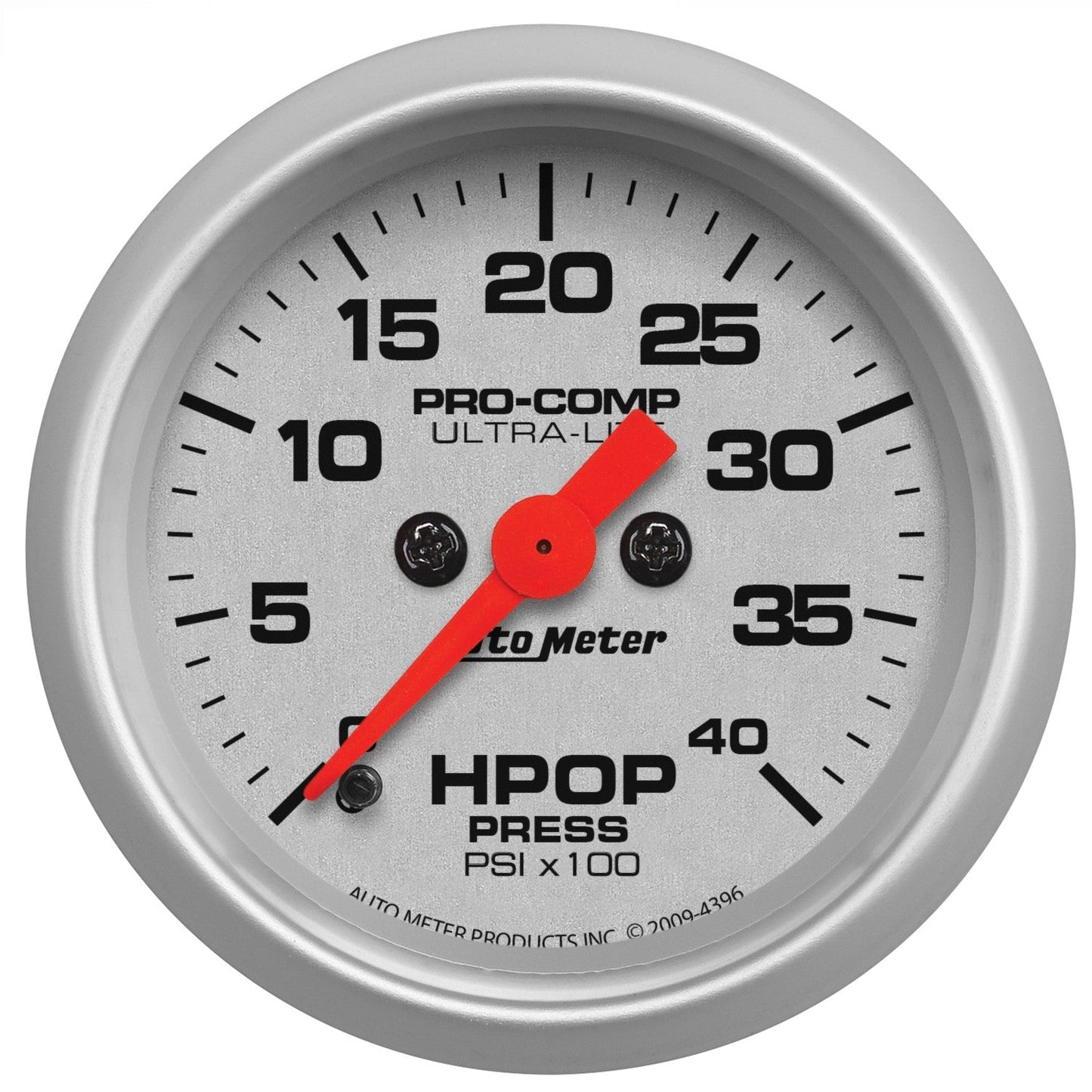 AutoMeter - 2-1/16" HPOP PRESSURE, 0-4K PSI, STEPPER MOTOR, ULTRA-LITE (4396)