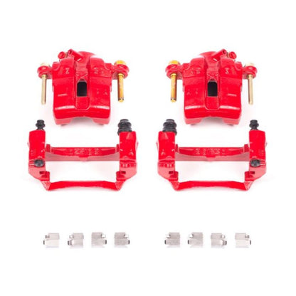 Power Stop 94-97 Mazda Miata Pinzas delanteras rojas con soportes - Par
