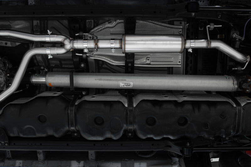 MBRP 2022 Toyota Tundra 3.5L Dual Cat-back 4in Salida de un solo lado Punta de corte en ángulo de pared doble - T304