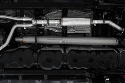 MBRP 2022 Toyota Tundra 3.5L Dual Cat-back 4in Salida de un solo lado Punta de corte en ángulo de pared doble - T304