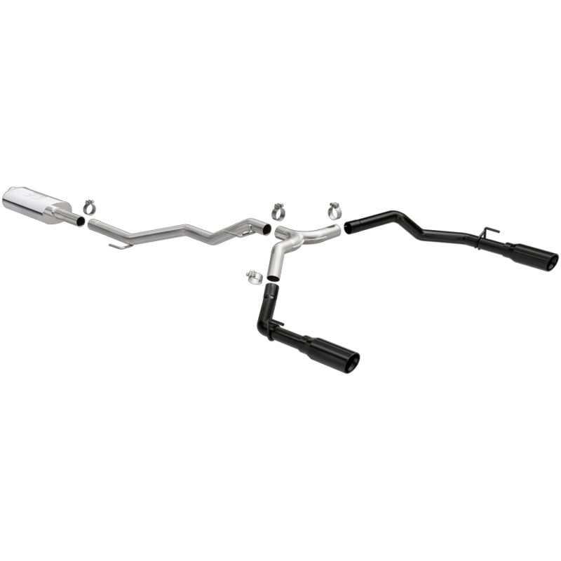 MagnaFlow 2020 Jeep Gladiator 3in Street Series Dual Split Exit SS Cat-Back Escape con puntas negras