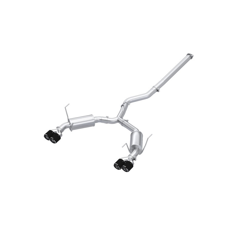 MBRP 2022+ Subaru WRX 3in Cat-Back Dual Split Trasero Quad Puntas de fibra de carbono Escape de perfil de calle