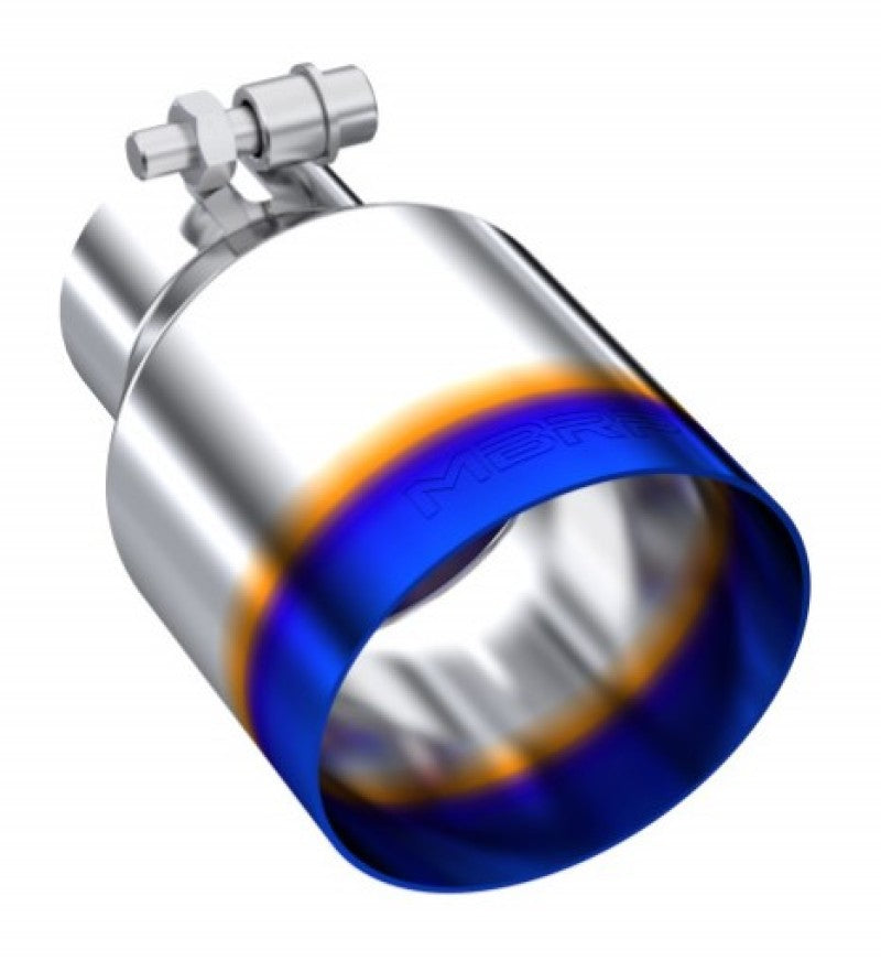 MBRP Punta de extremo quemado 2.5 ID 4 ID Out 6.5 longitud Corte en ángulo de pared simple Acero inoxidable 304