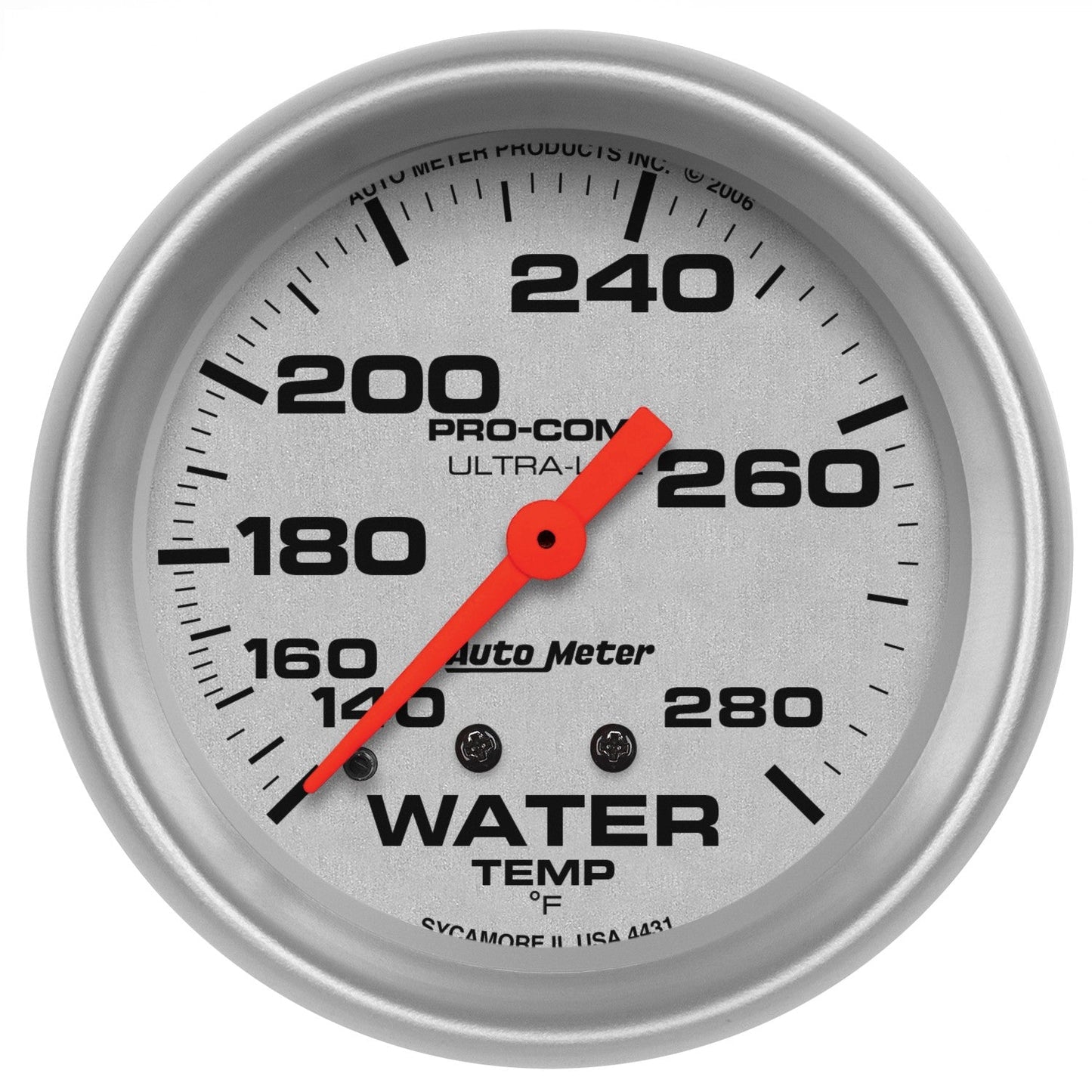AutoMeter - 2-5/8" WATER TEMPERATURE, 140-280 °F, MECHANICAL, ULTRA-LITE (4431)