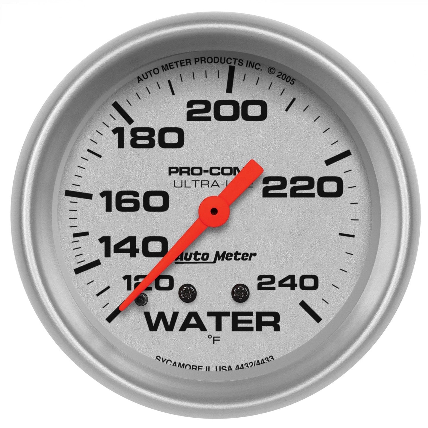 AutoMeter - 2-5/8" WATER TEMPERATURE, 120-240 °F, MECHANICAL, ULTRA-LITE (4432)