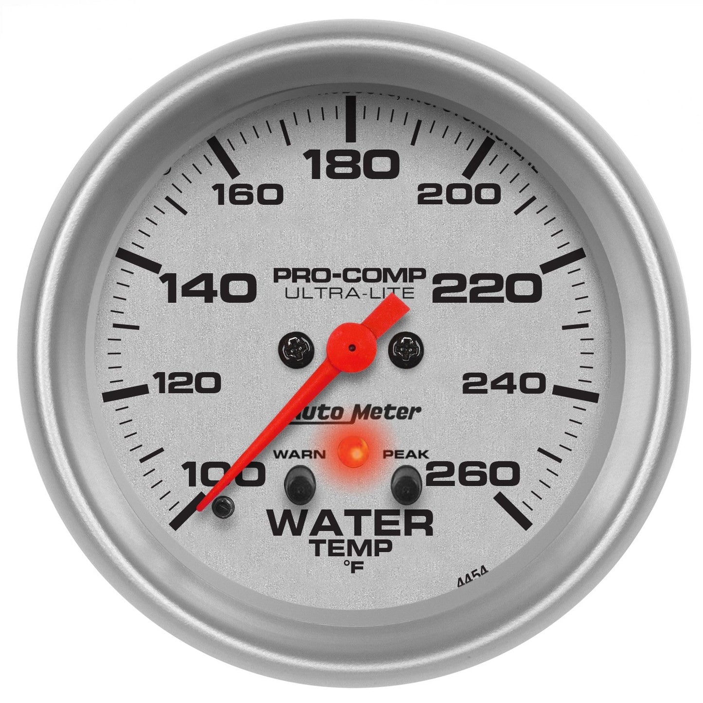 AutoMeter - 2-5/8" WATER TEMPERATURE, 100-260 °F, STEPPER MOTOR, ULTRA-LITE (4454)