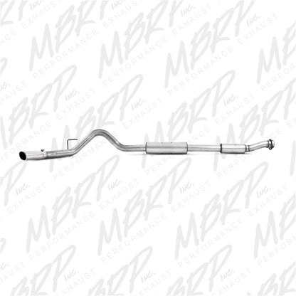 MBRP 11-13 Ford F150 SVT Raptor 6.2L EC-SB/CC-SB 3.5in Cat Back Sistema de escape de aluminio de salida única