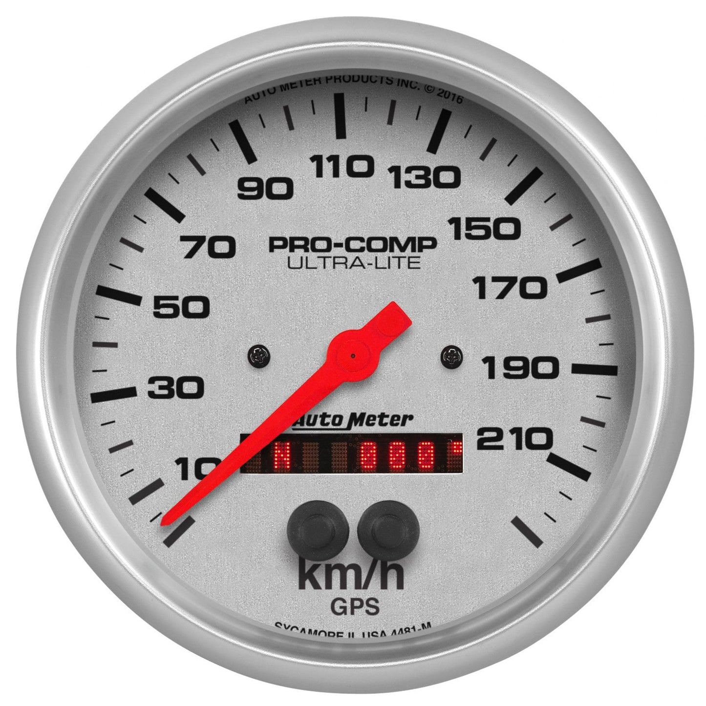 AutoMeter - 5" SPEEDO, 225 KM/H, GPS, ULTRA-LITE (4481-M)
