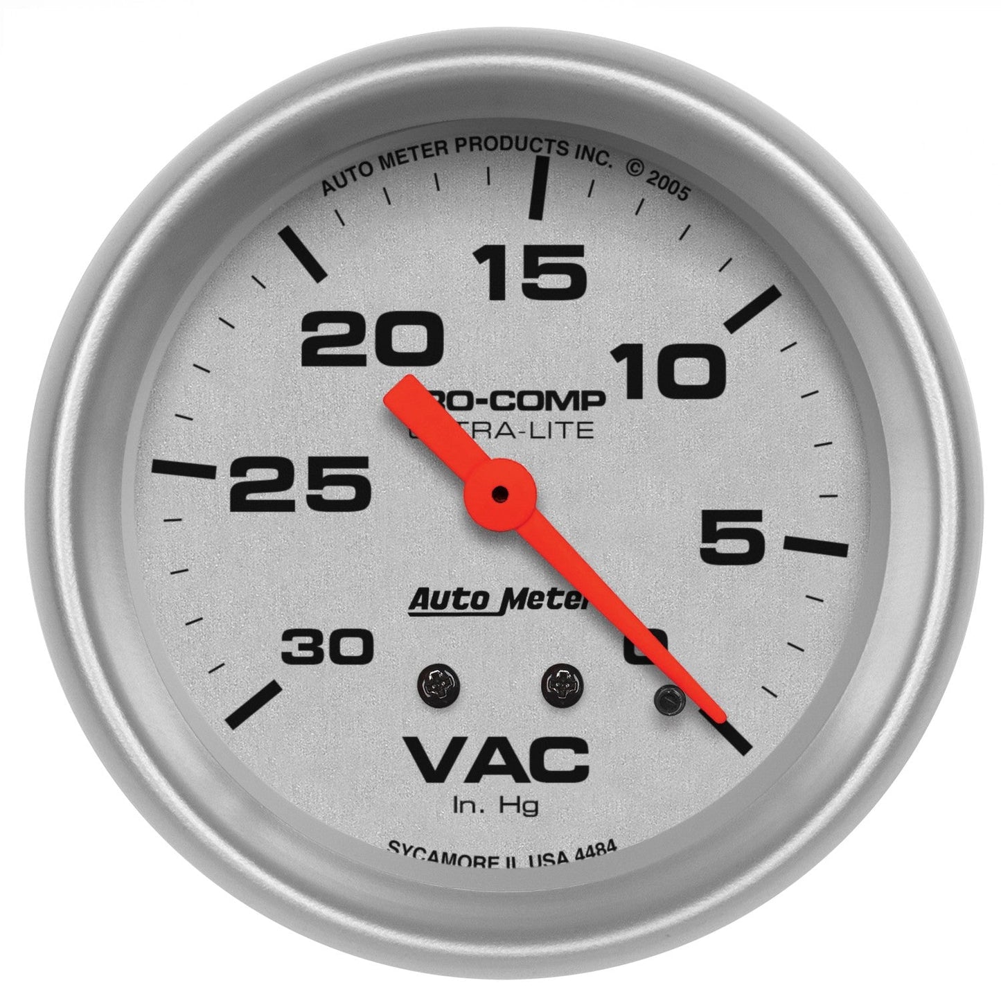 AutoMeter - 2-5/8" VACUUM, 0-30 IN HG, ULTRA-LITE (4484)