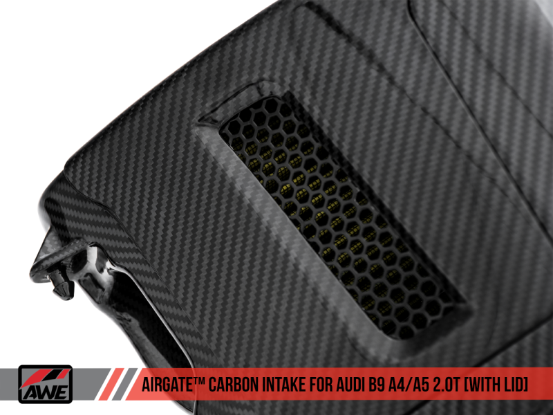 AWE Tuning Audi B9 A4/A5 2.0T Quattro Carbon Fiber AirGate Admisión con tapa