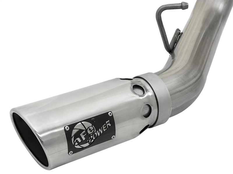 Escapamento aFe Large Bore-HD 4in 409-SS DPF-Back com pontas polidas duplas 2017 GM Duramax V8-6.6L (td) L5P