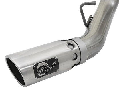 Escapamento aFe Large Bore-HD 4in 409-SS DPF-Back com pontas polidas duplas 2017 GM Duramax V8-6.6L (td) L5P