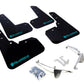 Rally Armor 13-17 Subaru Crosstrek XV Black UR Mud Flap w/Teal Altered Font Logo