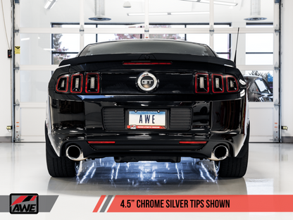 AWE Tuning S197 Mustang GT Axle-Back Exhaust - Touring Edition (Chrome Silver Tips)