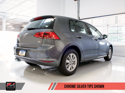 Escape AWE Tuning VW MK7 Golf 1.8T Track Edition com ponteiras cromadas (90 mm)