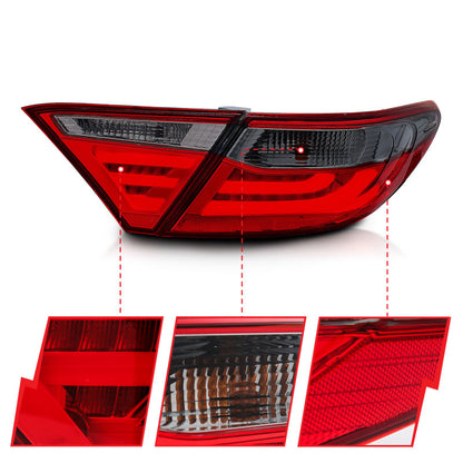 ANZO 2015-2016 Toyota Camry LED lanternas traseiras fumaça