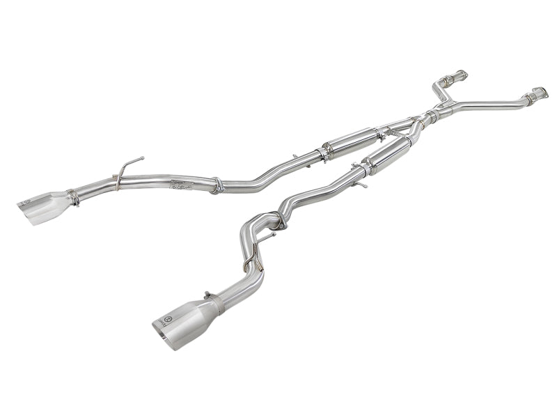 aFe POWER Takeda 2.5in 304 SS CB Escape con puntas pulidas 17-19 Infiniti Q60 V6-3.0L (tt)