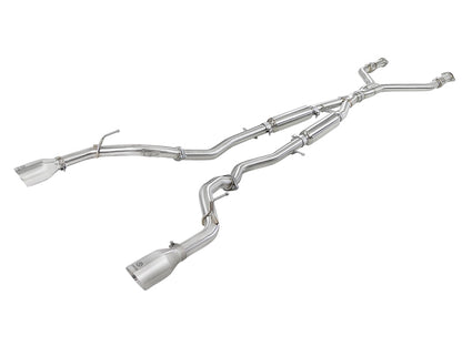 aFe POWER Takeda 2.5in 304 SS CB Escape con puntas pulidas 17-19 Infiniti Q60 V6-3.0L (tt)