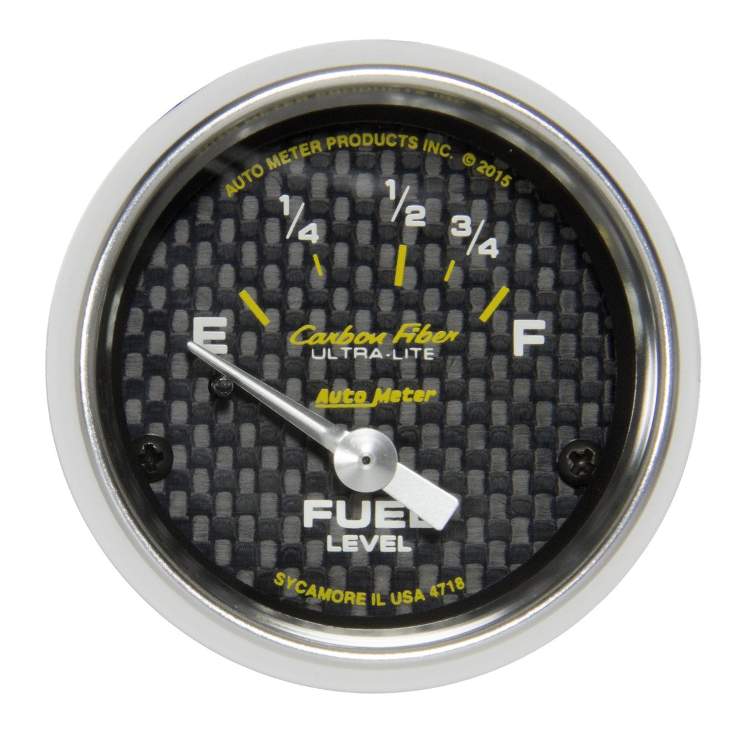 AutoMeter - 2-1/16" FUEL LEVEL, 16-158 Ω, AIR-CORE, CARBON FIBER (4718)