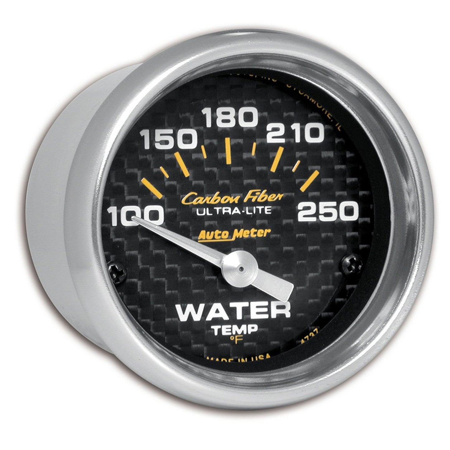 AutoMeter - 2-1/16" WATER TEMPERATURE, 100-250 °F, AIR-CORE, CARBON FIBER (4737)