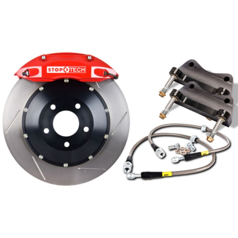 StopTech 05-08 Audi A4/00-04 A6 Front BBK w/ Red ST-60 Calipers Slotted 355x32 Rotors