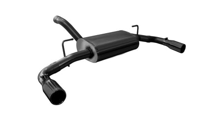 Corsa 2018-2025 Jeep Wrangler JL 2.5in Dual Rear Exit Black Tips Touring Axle-Back Exhaust