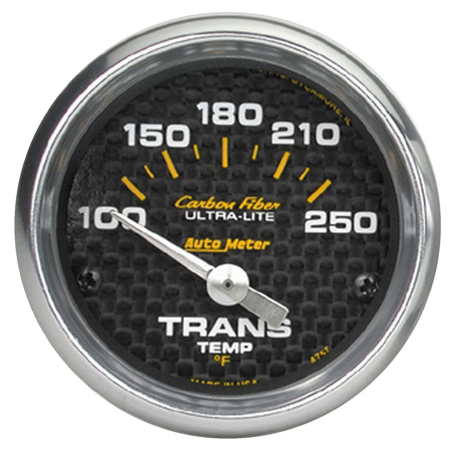 AutoMeter - 2-1/16" TRANSMISSION TEMPERATURE, 100-250 °F, AIR-CORE, CARBON FIBER (4757)