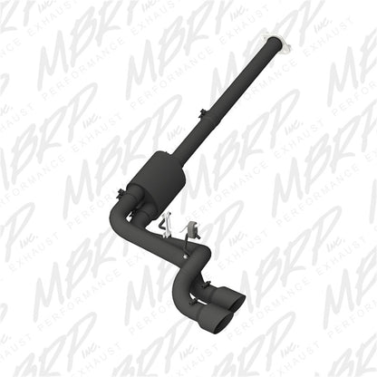 MBRP 09-14 Ford F150 Pre-Eje 4.5in OD Tips Dual Outlet 3in Black Coated Cat Back Escape