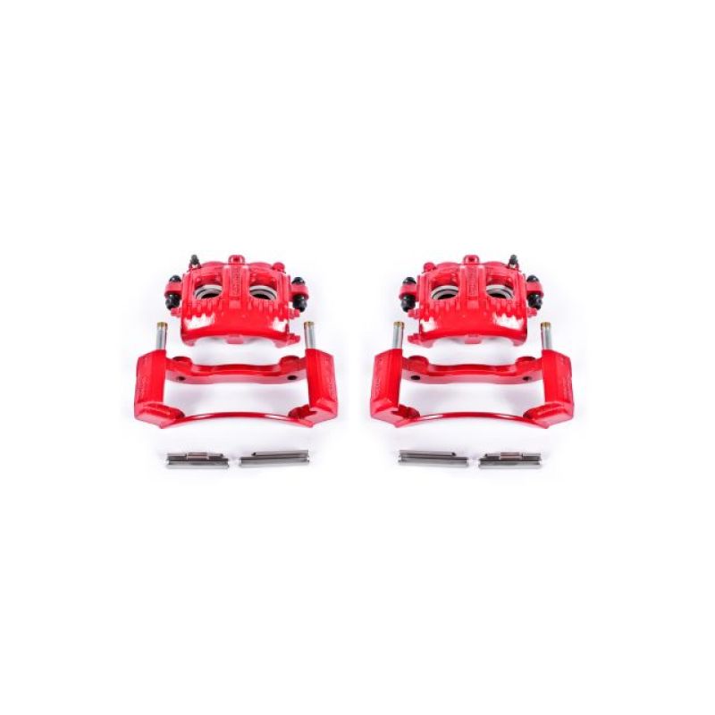 Power Stop 97-02 Ford Expedition Pinzas delanteras rojas con soportes - Par
